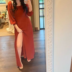 Rust Bridesmaid Dress